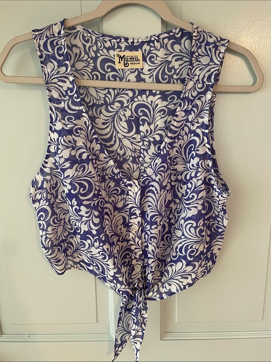 Show Me Your MuMu Tops - Show Me Your MuMu Tie-Front Lightweight Camisole M